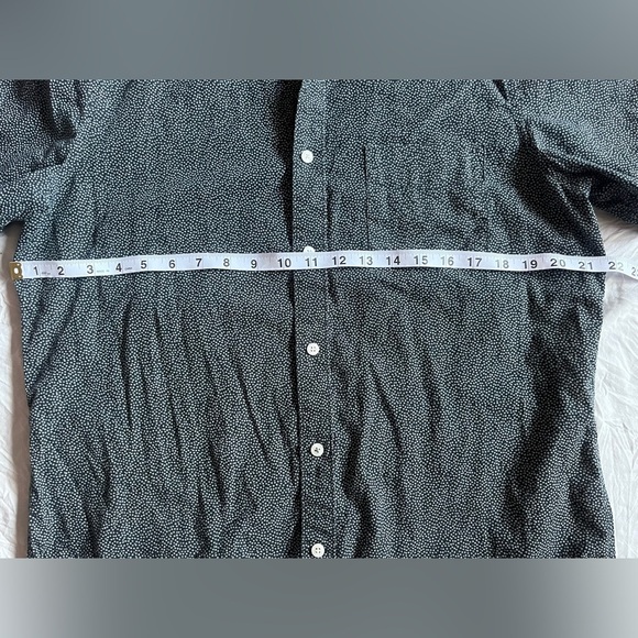 Perry Ellis Men's Blue Gray Patterned Button Up Shirt Size Large Slim Fit - Picture 8 of 12